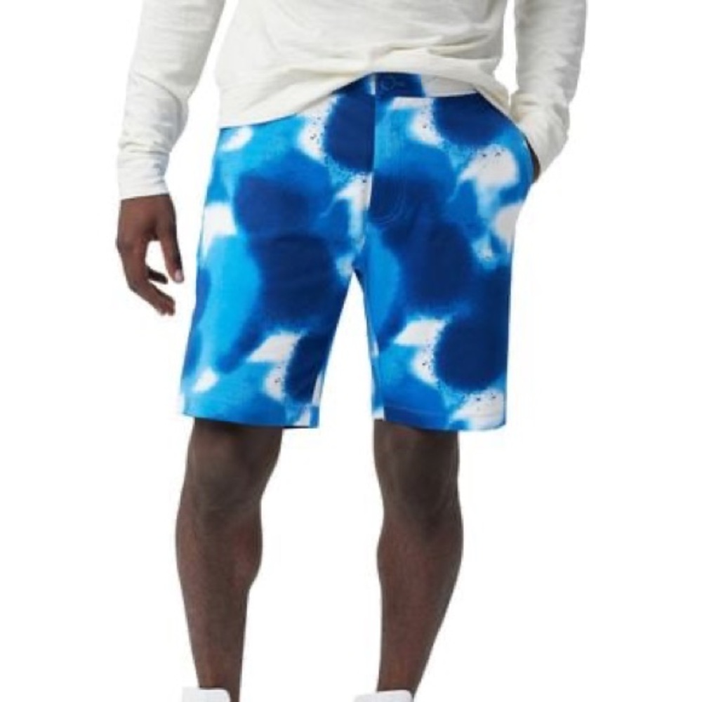 GOOD MAN BRAND MENS FLEX PRO JERSEY SHORTS SKY SPRAY PAINT BLUE WHITE MEDIUM NWT